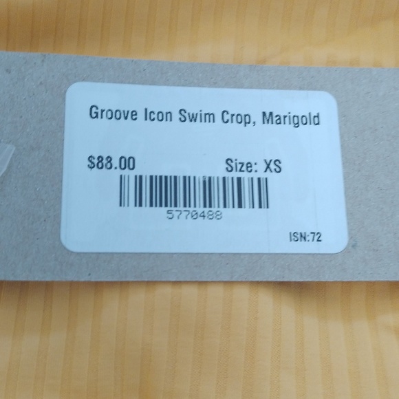 Albion Groove Icon Swim Crop Marigold - Picture 3 of 4